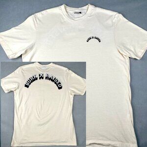 Born X Raised Blockbuster T Shirt Cream Mens L‎ Streetwear Skate Exclusive Crew
